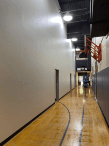 MS Small Gym Corridor To Temp Classrooms Complete