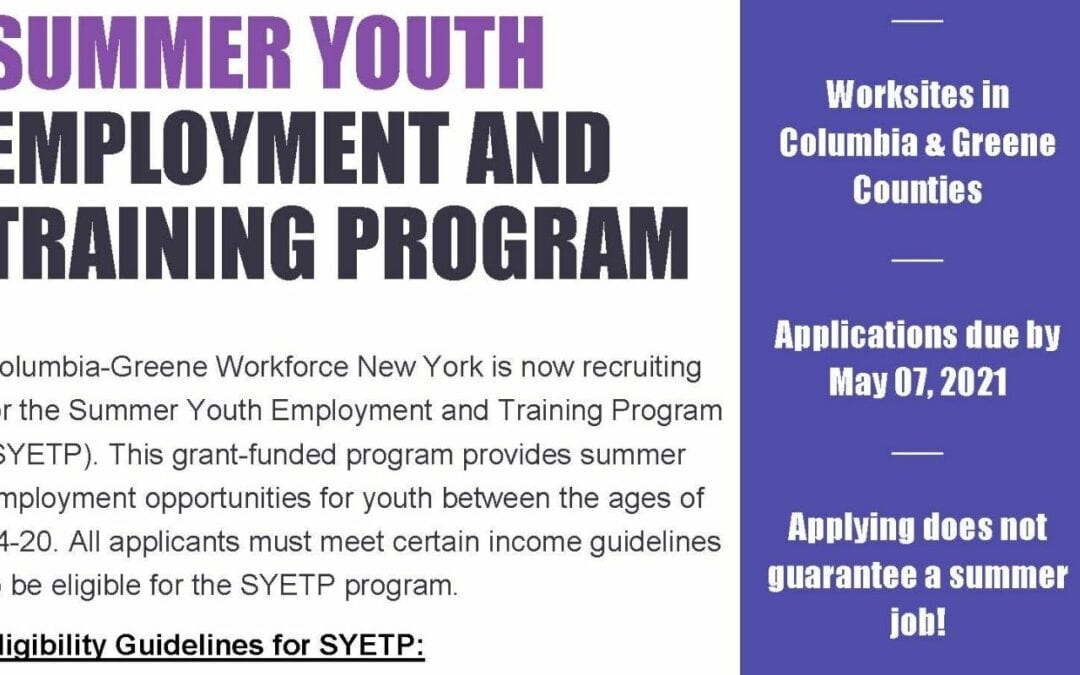 Summer Employment Program for Students Ages 14+