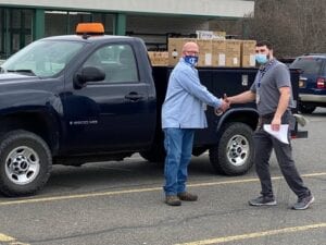 Ichabod Staff Picking Up PPE from Ocean State Job Lot