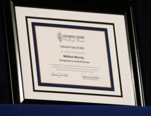 Wall of Fame Certificate for Melissa Murray